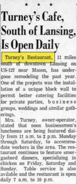 Mason Manor Motel (Turneys Dining Room) - April 1963 Article (newer photo)